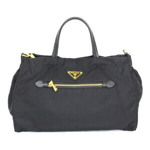 PRADA Shoulder Bag Nero Black Classic Handbag Tote